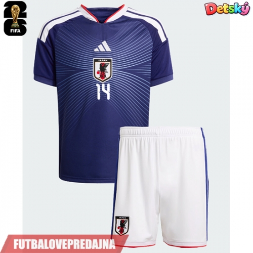 Lacne Dětský Futbalové dres Japonsko Junya Ito #14 MS 2026 Krátky Rukáv - Domáci (+ trenírky)